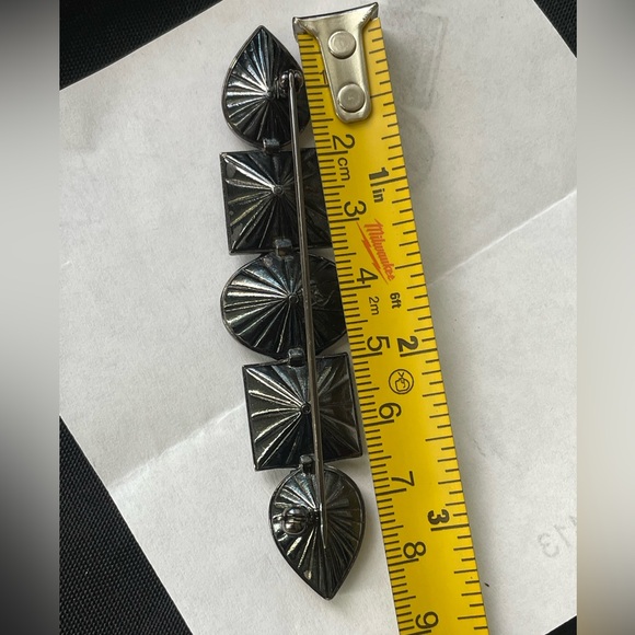 Vintage YSL Faceted Crystal Brooch (t74) - Picture 4 of 7